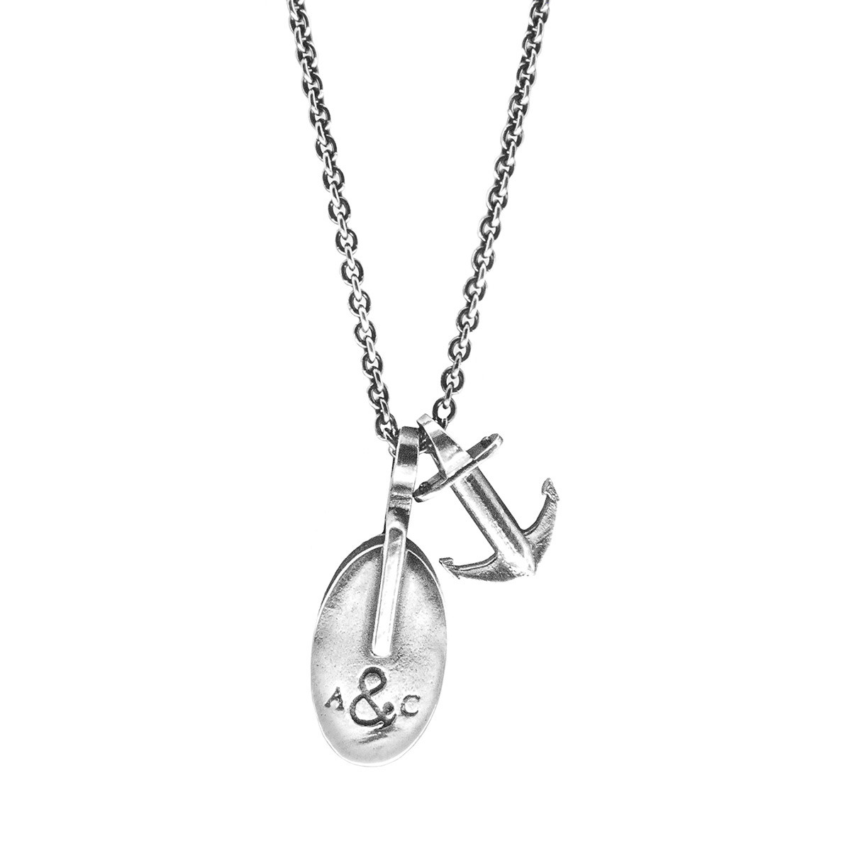 Anchor & Crew London Pulley Silver Necklace Pendant