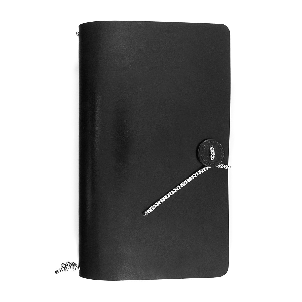 Anchor & Crew Black Medium Travellers Leather and White Noir Rope Journal
