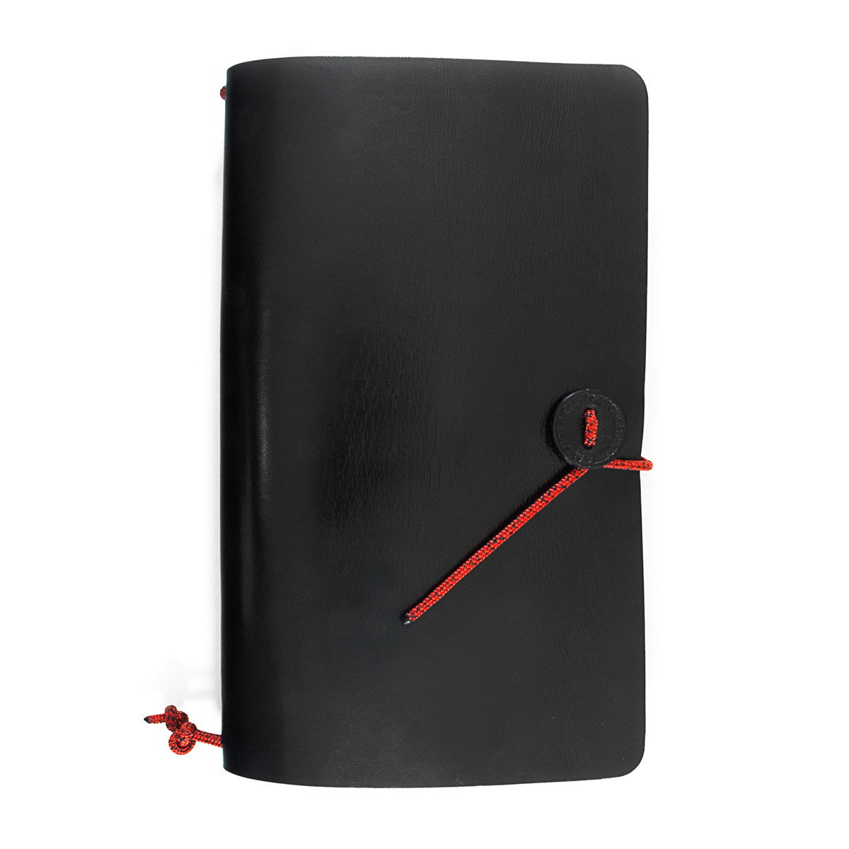 Anchor & Crew Black Medium Travellers Leather and Red Noir Rope Journal