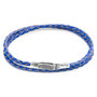Anchor & Crew Royal Blue Liverpool Silver and Leather Bracelet