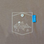 Anchor & Crew Tan Brown Horizon Print Organic Cotton T-Shirt Pocket