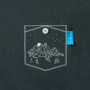 Anchor & Crew Slate Grey Horizon Print Organic Cotton T-Shirt Pocket