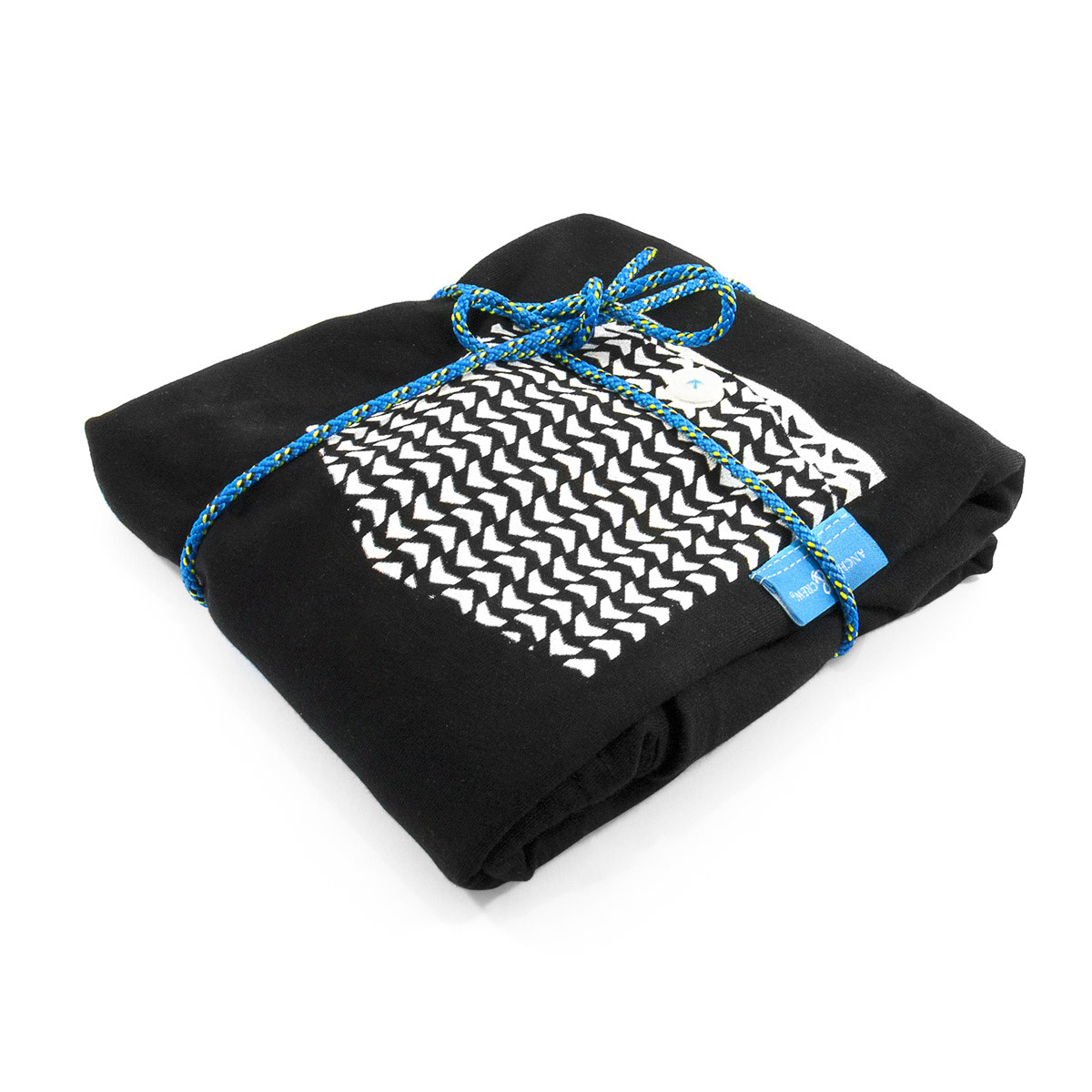 Anchor & Crew Noir Black Marker Print Organic Cotton T-Shirt As Wrapped