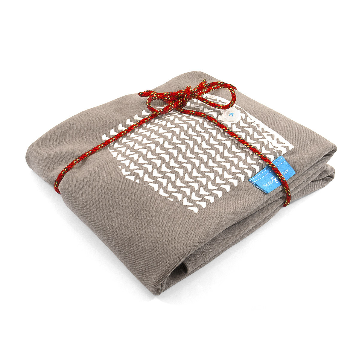 Anchor & Crew Tan Brown Marker Print Organic Cotton T-Shirt As Wrapped