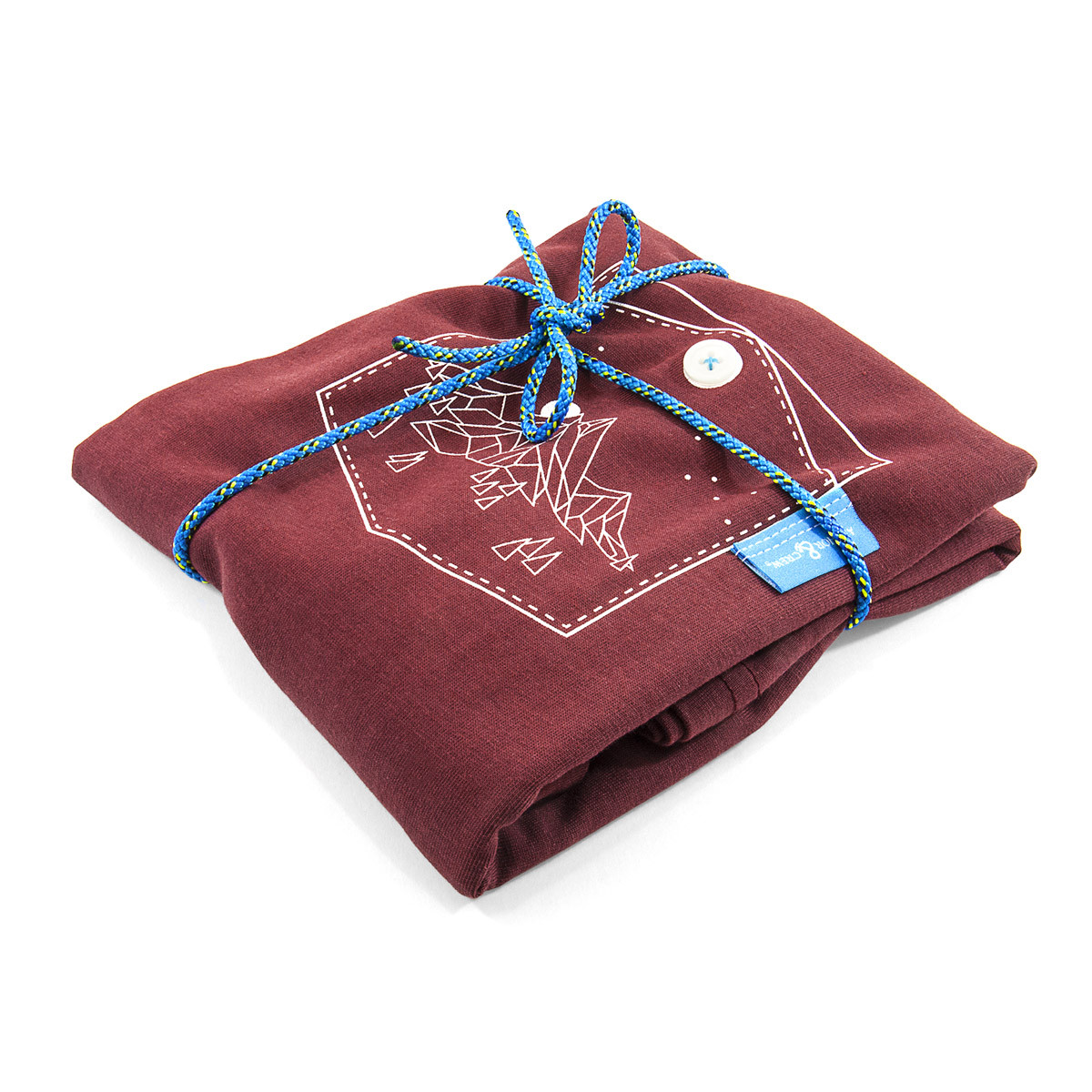 Anchor & Crew Fire Brick Red Horizon Print Organic Cotton T-Shirt As Wrapped