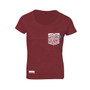 Anchor & Crew Fire Brick Red Digit Print Organic Cotton T-Shirt (Womens)