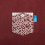 Anchor & Crew Fire Brick Red Digit Print Organic Cotton T-Shirt Pocket