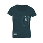 Anchor & Crew Steel Blue Anchormark Print Organic Cotton T-Shirt (Womens)