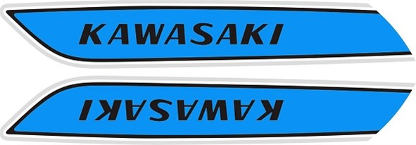 Sky Blue - Complete Decal Set Triple H1 500 Kawasaki