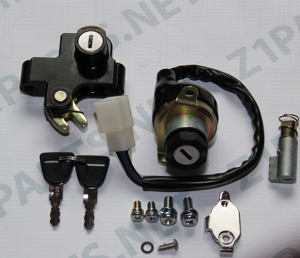 Vred forår sende Kawasaki Ignition Switch Seat and Steering lock set KH250 KH400 SS250 SS400  1974-77