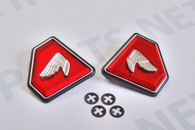 Honda CB750 1972-76 Side Cover Badges Emblems Diamond Red - Z1