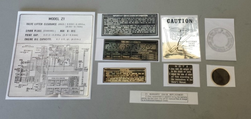 Frame Warning Decals - Z1 - Z1 Parts Inc
