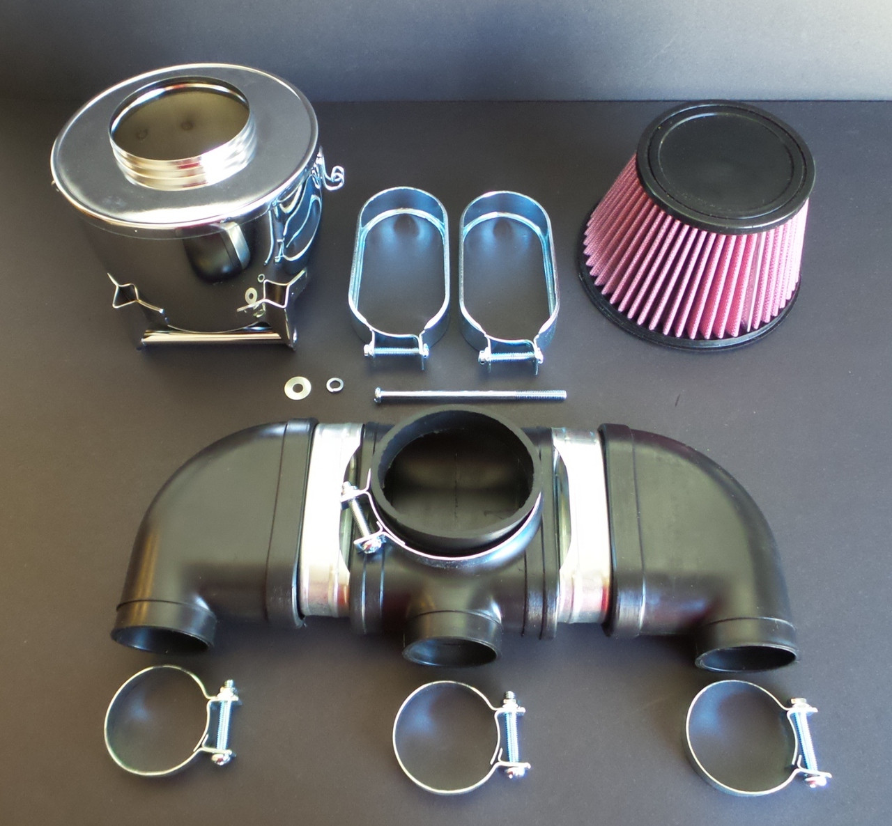 JO1 - d Kawasaki H1 500 Rubber Air Intake Assembly Complete Chrome