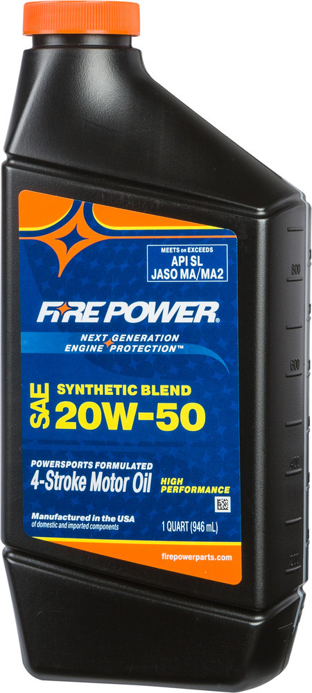 FIRE POWER SYNTHETIC BLEND 4-STROKE OIL 20W-50 QT - Z1 Parts Inc