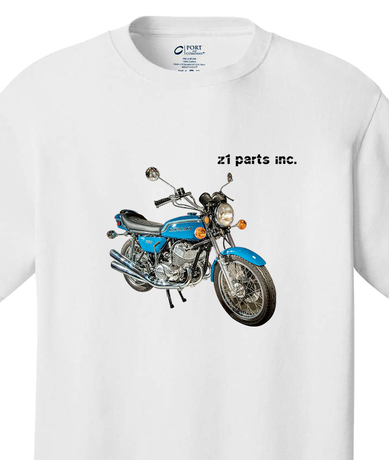 Bibliografi Spektakulær tub Kawasaki H2 750 T-shirt - Z1 Parts Inc