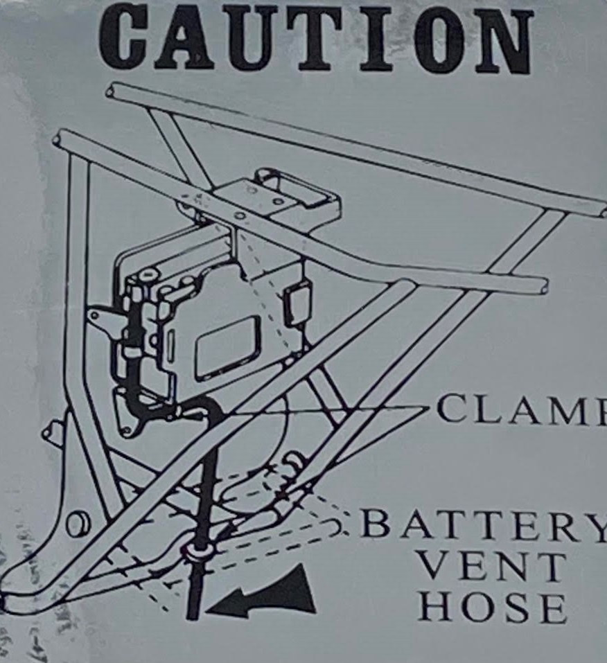 Kawasaki H1 500 Caution Battery Decal H1D/E/F - Z1 Parts Inc