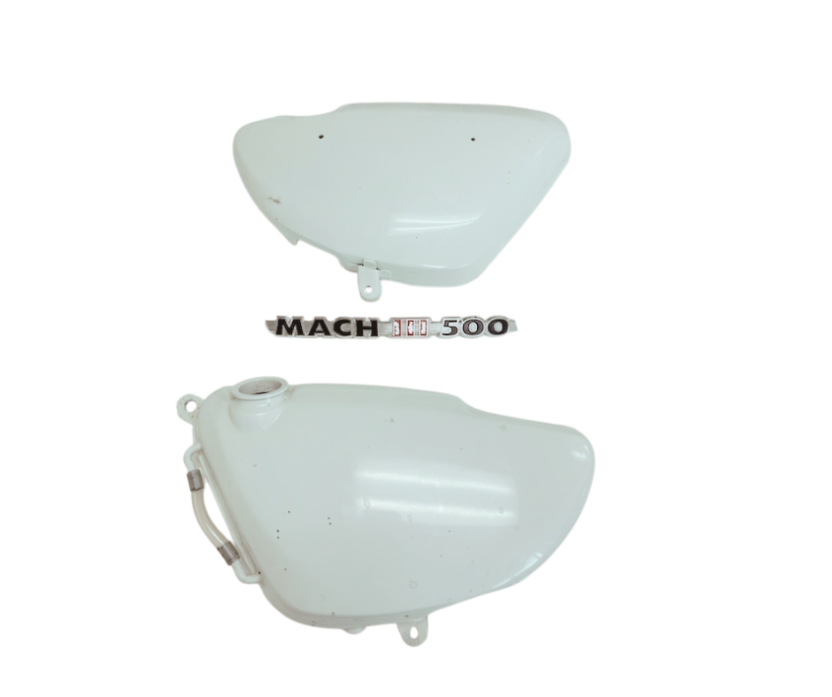 Side Cover Set - Kawasaki H1 Mach III - 1969 w/ emblem - Z1 Parts Inc
