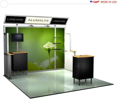 Alumalite Lineare 10′ Trade Show Booth - AL7 Deluxe