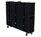 Floor Display Hard Case w/ Wheels · Angled Side View (Closed)