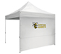 10′ Tent Full Wall w/ 30″ × 54″ Full Color Imprint (White)