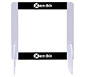 24″ × 24″ Protective Counter Barrier w/ Frame w/ Optional Decals · Front View
