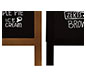 Economy Wood A-Frame Chalkboard · Light Brown & Espresso Frame Finishes