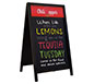 46″ Deluxe Wood A-Frame Chalkboard · Left Angle View (Espresso Finish)
