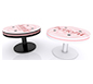 InCharg™ Wireless Charging Coffee Table · MOD-1452 (Circle) w/ Optional Adhesive Graphic, RGB Perimeter Lights & Black/White Powder Coating