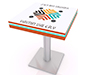 InCharg™ Wireless Charging Table · MOD-1454 (Square) w/ Optional Adhesive Graphic & RGB Perimeter Lights