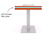 InCharg™ Wireless Charging Table · MOD-1454 (Square) w/ Optional Adhesive Graphic & RGB Perimeter Lights