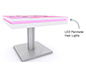 InCharg™ Wireless Charging Coffee Table · MOD-1456 (Square) w/ Optional Adhesive Graphic & RGB Perimeter Lights