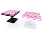 InCharg™ Wireless Charging Coffee Table · MOD-1456 (Square) w/ Optional Adhesive Graphic, RGB Perimeter Lights & Black/White Powder Coating