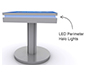 InCharg™ Wireless Charging End Table · MOD-1459 (Square) w/ Optional Adhesive Graphic & RGB Perimeter Lights