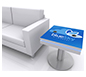 InCharg™ Wireless Charging End Table · MOD-1459 (Square) w/ Optional Adhesive Graphic & RGB Perimeter Lights
