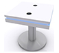 InCharg™ Wireless Charging End Table · MOD-1459 (Square) w/ Optional RGB Perimeter Lights