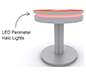 InCharg™ Wireless Charging End Table · MOD-1460 (Circle) w/ Optional Adhesive Graphic & RGB Perimeter Lights