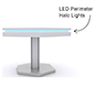 InCharg™ Wireless Charging Coffee Table · MOD-1464 (Hexagon) w/ Optional Adhesive Graphic & RGB Perimeter Lights