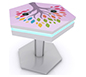 InCharg™ Wireless Charging End Table · MOD-1466 (Hexagon) w/ Optional Adhesive Graphic & RGB Perimeter Lights