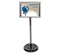 Advocate™ Sign Stand · Front View at Minimum Height