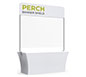 Perch™ 6″ Table Banner Shield · Left Angle View