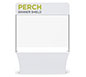 Perch™ 6″ Table Banner Shield · Front View