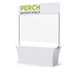 Perch™ 6″ Table Banner Shield · Right Angle View