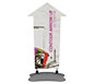 Contour™ Outdoor Sign - Arrow Up w/ Water Base · Front View