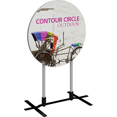 Contour™ Outdoor Sign w/ Plate Base · Circle
