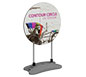 Contour™ Outdoor Sign - Circle w/ Water Base · Left Angle View