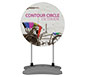 Contour™ Outdoor Sign - Circle w/ Water Base · Front View