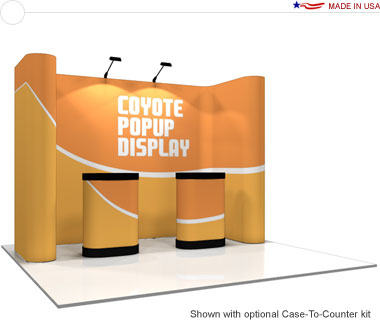 Coyote™ • 11′ Horseshoe Pop Up Display • Graphic Mural Kit