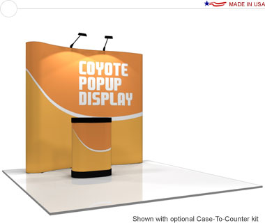 Coyote™ • 8′ Serpentine Pop Up Display • Graphic Mural Kit