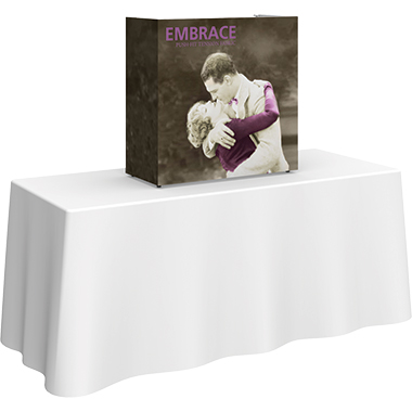Embrace™ 1×1 Tabletop Display with Full Fitted Graphic