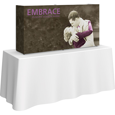 Embrace™ 2×1 Tabletop Display with Full Fitted Graphic